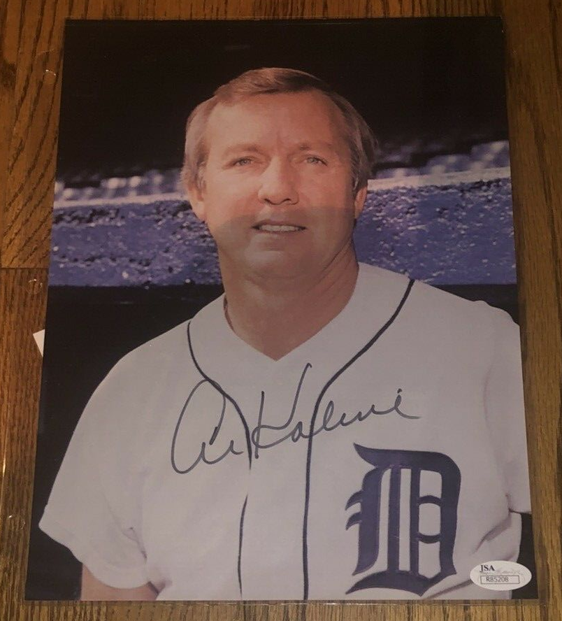 Al Kaline signed Detroit Tigers 8x10 Photo Poster painting JSA