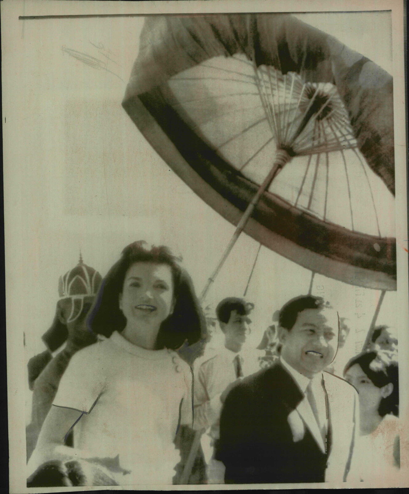 Jacqueline Kennedy Prince Sihanouk of Cambodia Press Photo Poster painting
