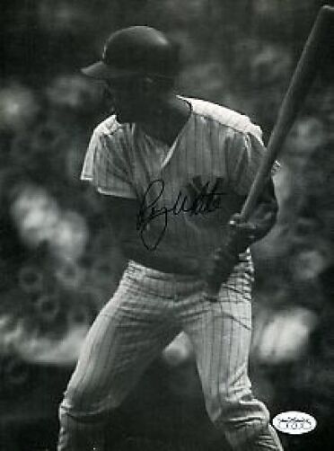 Roy White Yankees Signed Jsa Cert Sticker 8x10 Photo Poster painting Autograph Authentic