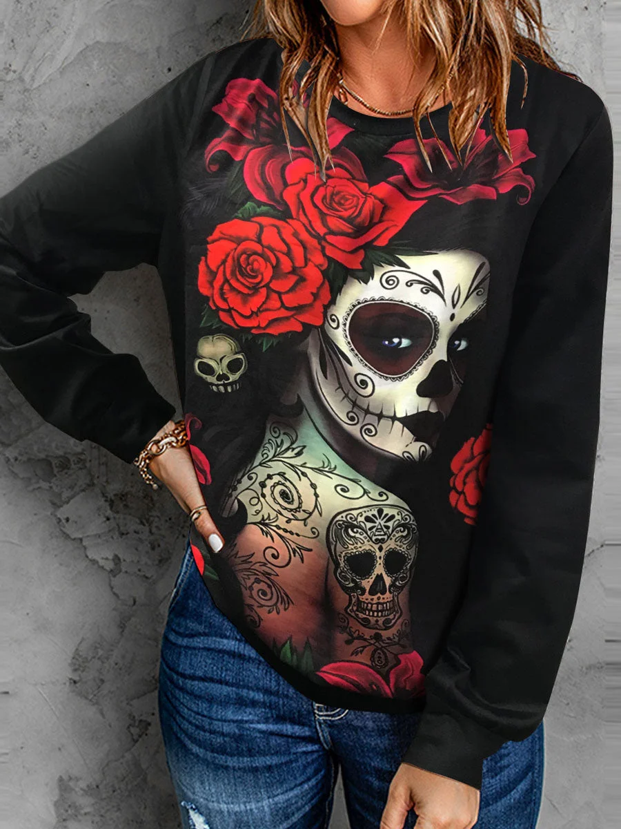 Halloween Print Sweatshirt