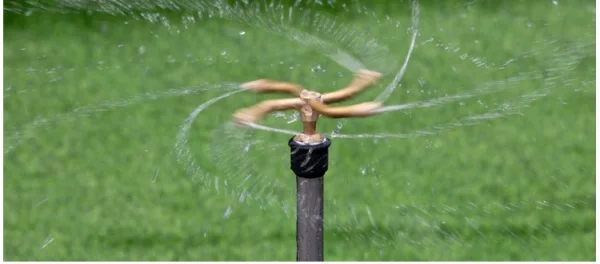 Three-point Full Copper Rotating Sprinkler Head Automatic Circle Sprinkler Lawn Three-pronged Four-nozzle