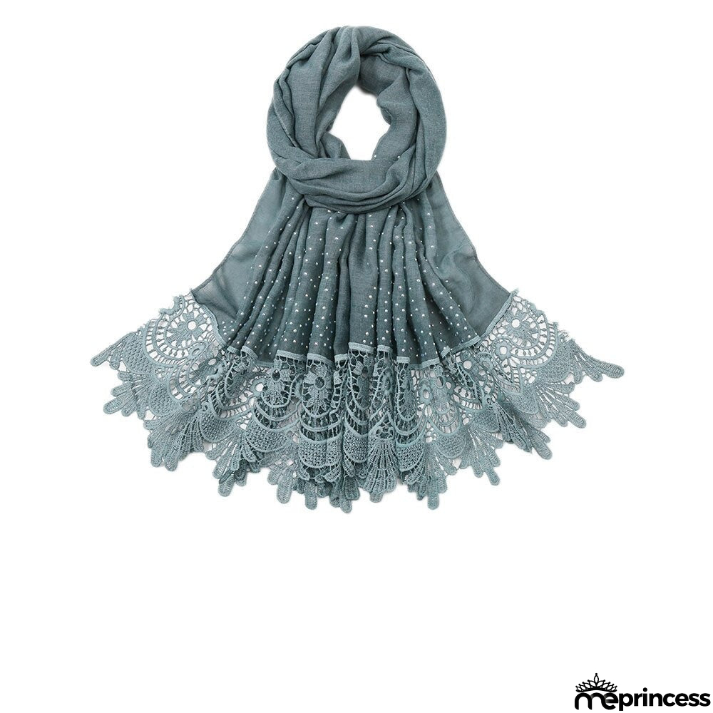 Women's Arabian Polyester Headwear Rhinestone Elegant Hijabs