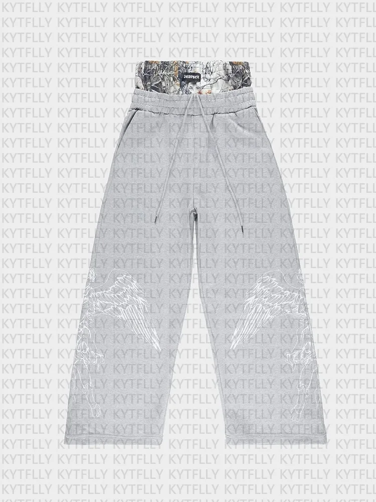 Athvotar Athvotar Street Water Wash Trousers Casual Fashion Street High Straight Trousers Men And Women The Same