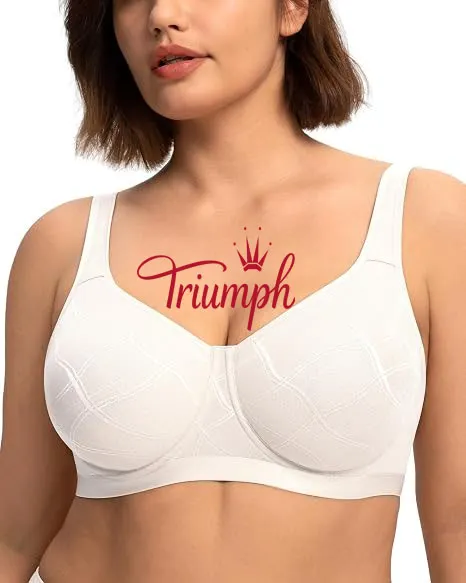 Triumph - (4 buc.) Sutien jacquard pentru femei cu cupe largi și &icirc;ntăritură