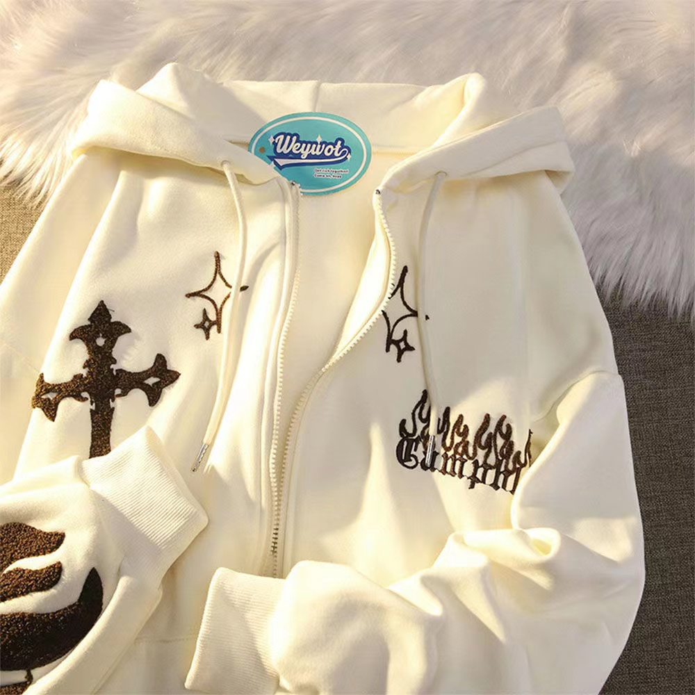 Kanonion Letter Sticker Hoodie – Simple Outfits for Spring Style  