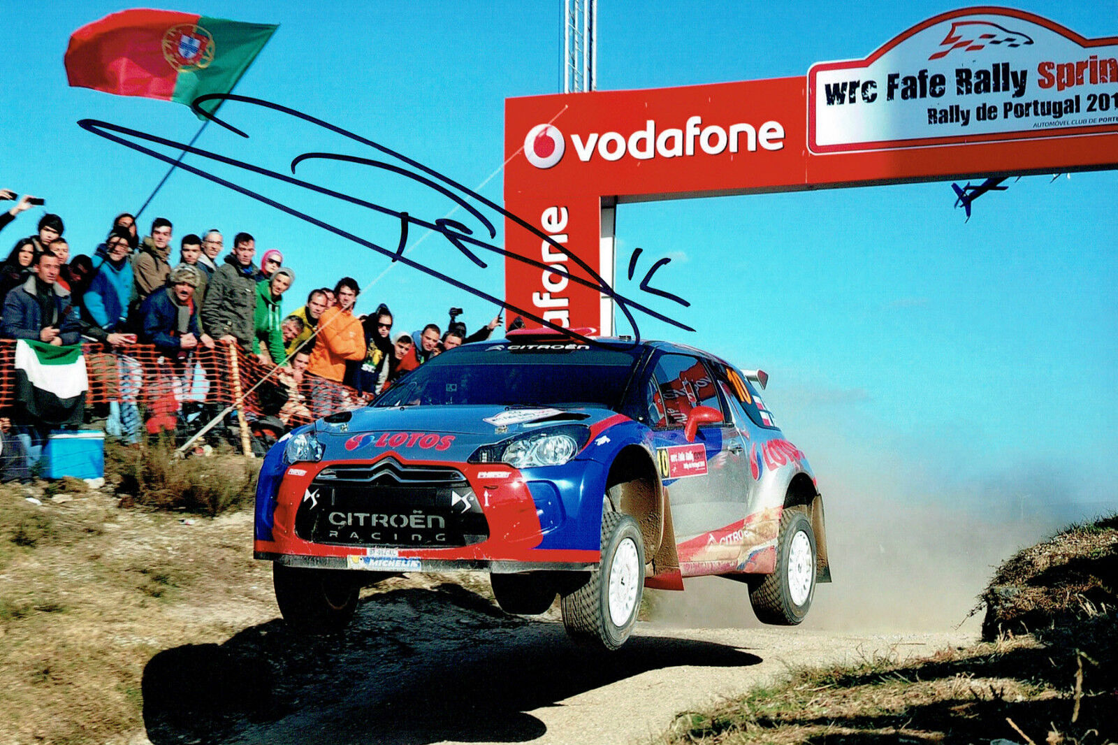 Robert KUBICA Portugal Rally SIGNED AUTOGRAPH 12x8 CITROEN Photo Poster painting AFTAL COA