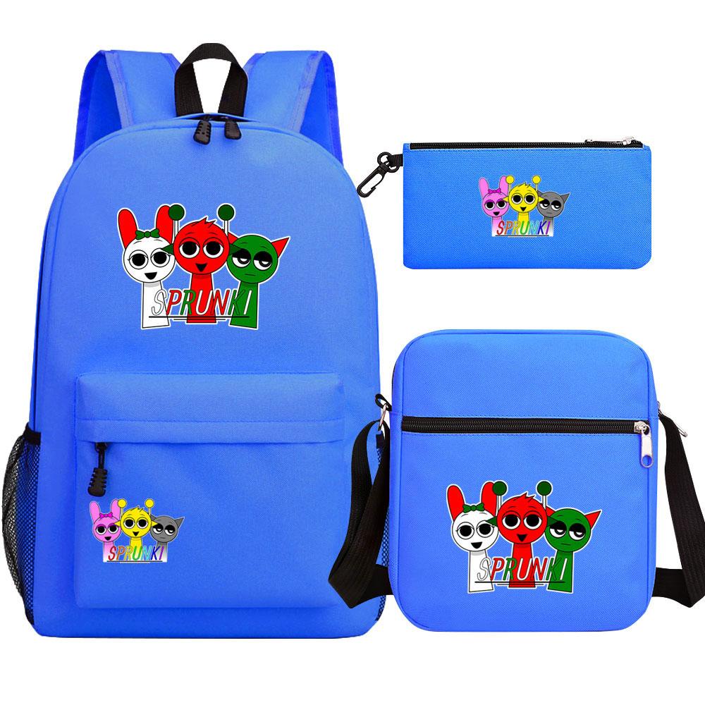 Mayoulove Sprunki Backpack Lightweight Water-Resistant Fun Design For School Adventures-Mayoulove