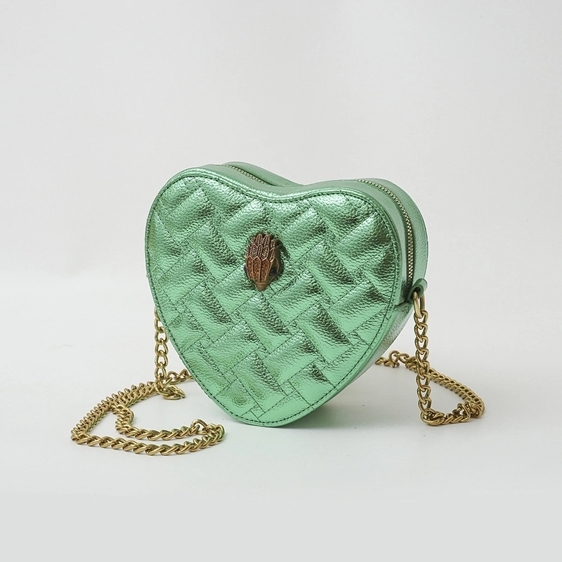 Women’s Small Pu Leather Solid Color Streetwear Heart-shaped Zipper Shoulder Bag Crossbody Bag