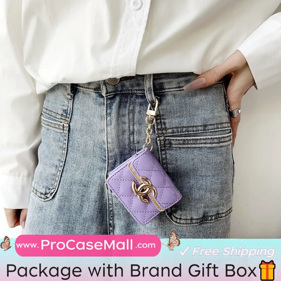 CHANEL MINI CROSSBODY BAG UNIVERSAL STYLE WIRELESS HEADPHONE LEATHER CASE