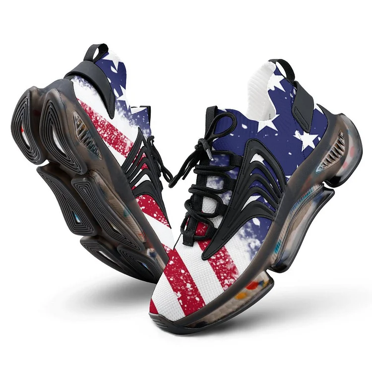 Elastic Running Shoes National Flag,American  customized, personalized, gift