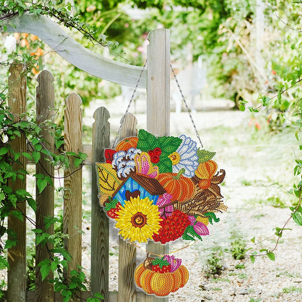 DIY Diamond Painting Hanging Christmas Wreath - Halloween