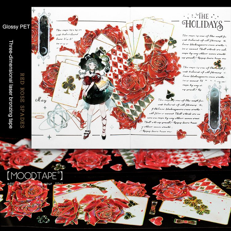 Journalsay 63mm*10m PET Stereo Laser Bronzing Cute Washi Tape Journal Decoration Kawaii Stationery Masking Tapes