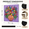 Framed Purple Vase -  DIY Button Art Painting Kit for Creativity DIY Pearl Dot Crafts for Gift Home Wall Decor 30*30CM