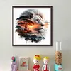Silhouette Lion-11CT Stamped Cross Stitch 50*50cm/19.69*19.69in