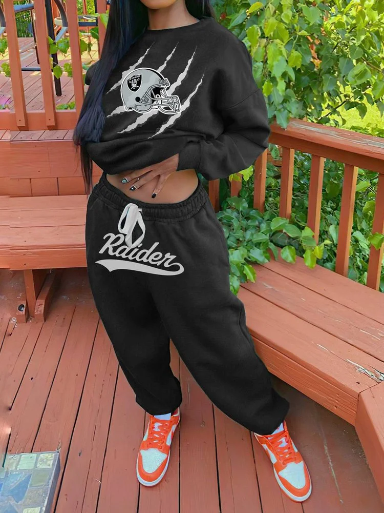 Las Vegas Raiders Sportswear Crewneck Sweatshirt Suit