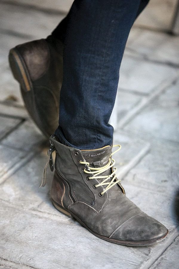 Men Lace Up Classic Ankle Boots