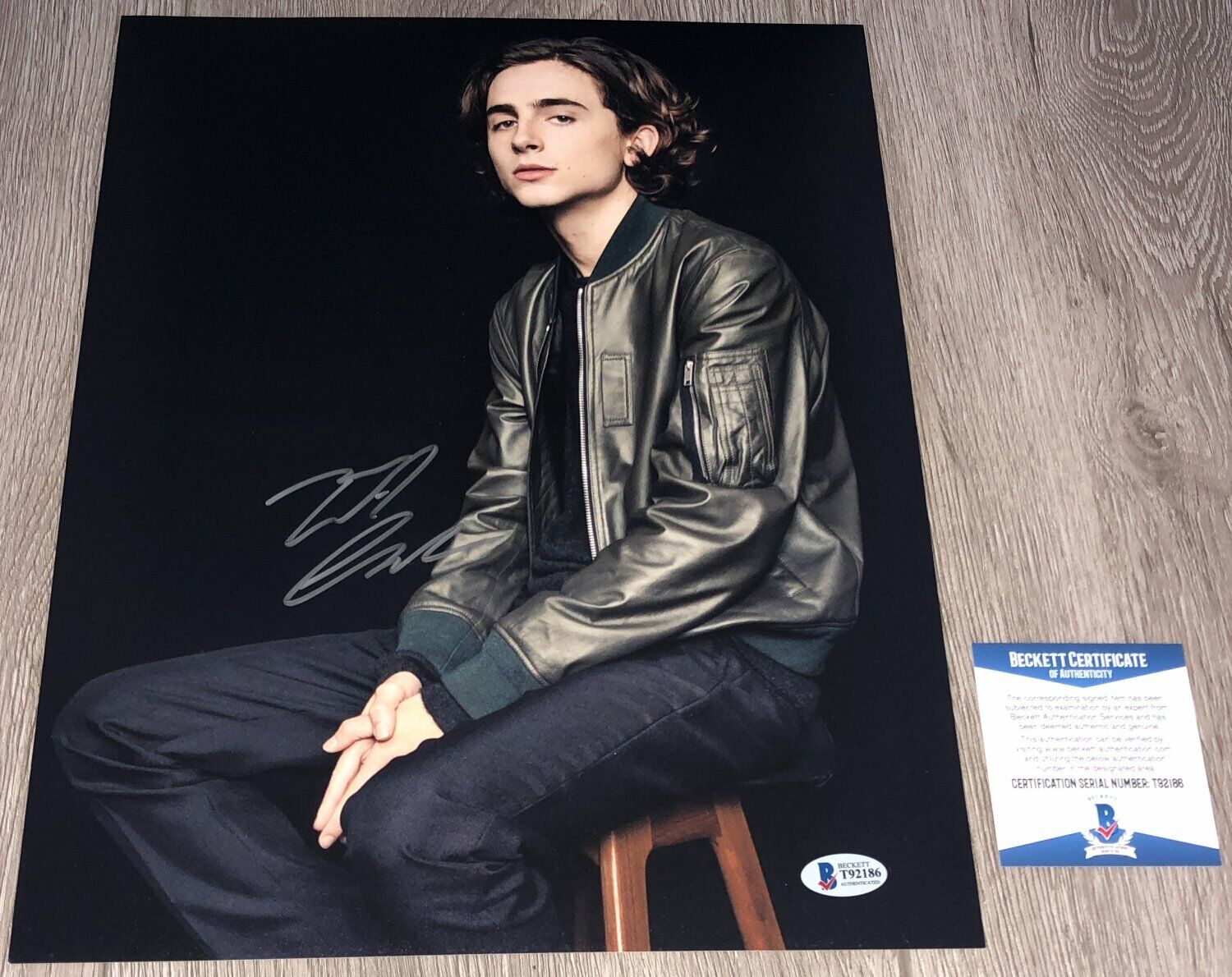 TIMOTHEE CHALAMET SIGNED WONKA DUNE 11x14 Photo Poster painting w/PROOF & BECKETT BAS COA