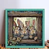 Frame Rabbit-11CT Stamped Cross Stitch 40*40cm tapestrymarket