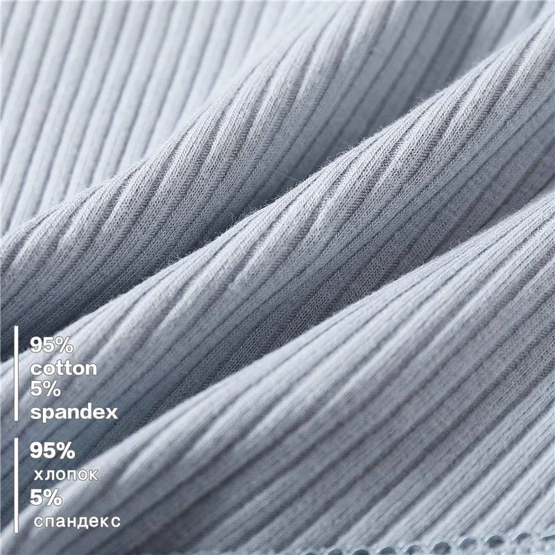 M-XXL 3PCS Cotton Underwear Women's Panties Set Comfort Underpants Floral Lace Briefs For Woman Sexy Low-Rise Pantys Intimates