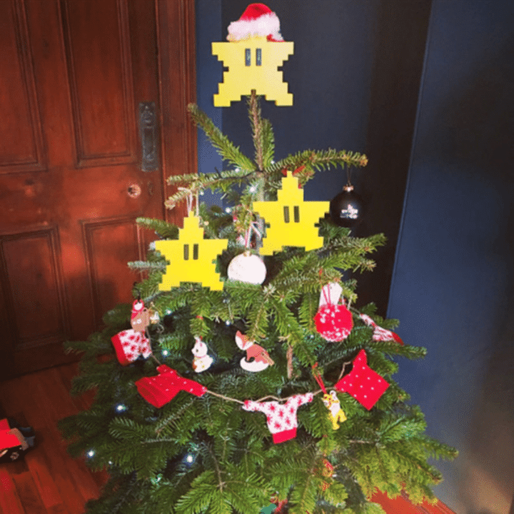 Pixel Star Christmas Tree Topper、、sdecorshop