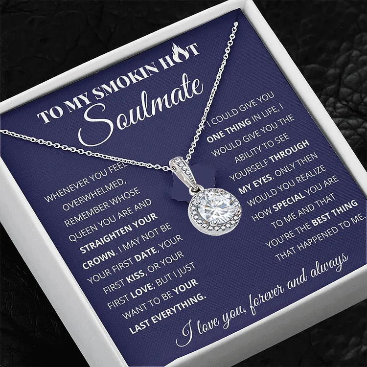 To My Soulmate - "My Life, Love & Best Friend" Sparkling Pendant