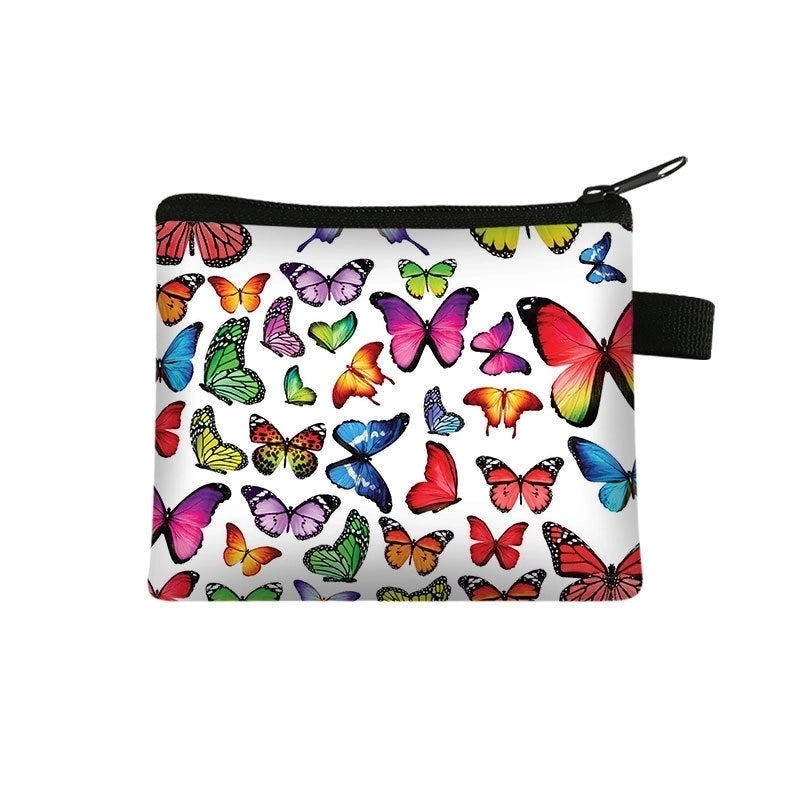 Women’s Butterfly Polyester Zipper Coin Purses