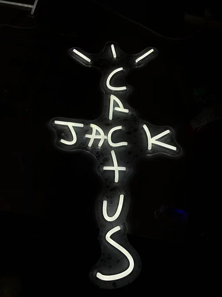 Neon Sign Wall Decor Cactus Jack Neon Sign Neon Sign Light Neon Wall Art Neon Sign Rap Talking Home Bar Pub Party Decor