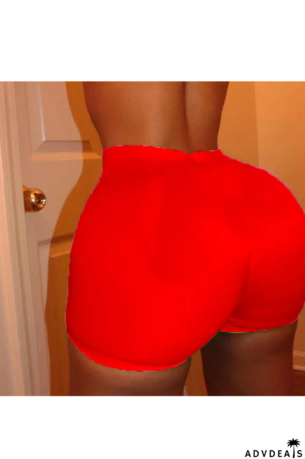 Army Green Elastic Fly High Solid Straight shorts Bottoms