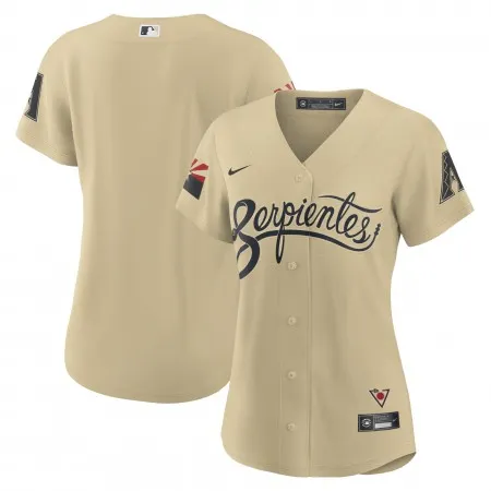 Women's Arizona Diamondbacks Blank 2021 Cream City Connect Stitched Baseball Jersey(Run Small)