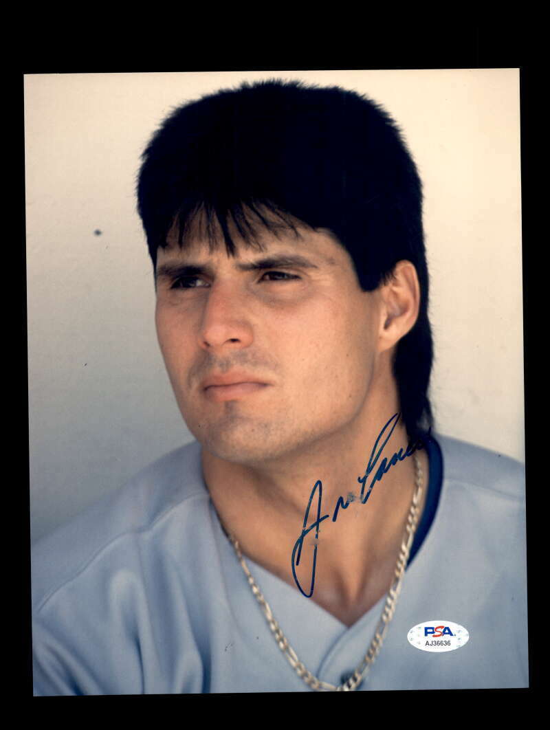 Jose Canseco PSA DNA Coa Signed 8x10 Photo Poster painting Autograph