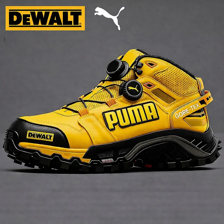 Wodoodporne i oddychające męskie buty robocze i turystyczne marek PUMA&reg; i DEWALT idealnie nadają się do pracy i aktywności na świeżym powietrzu.