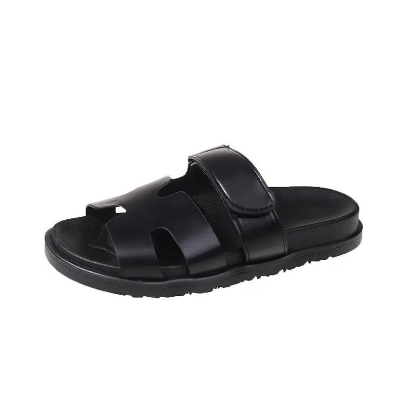 Breakj Breakj Summer New Thick Bottom Cool Slippers Large-Size Magic Sticker Outside Wearing Casual Women's Shoes