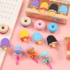 8 BOXES Cute Ice Cream Candy Shapes 4in1 Erasers Set for Kids Student Office Exam Stationery Gift