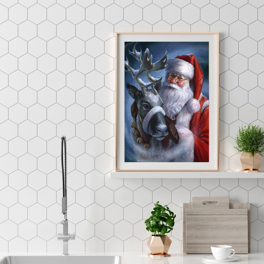 

(Multi-Size) Santa Claus - Round/Square Drill Diamond Painting - 30*40CM, Square diamond 40*50cm, 501 Original