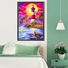 5D DIY Full Round Drill Diamond Painting Lighthouse Kit Home Decoration 40x60cm