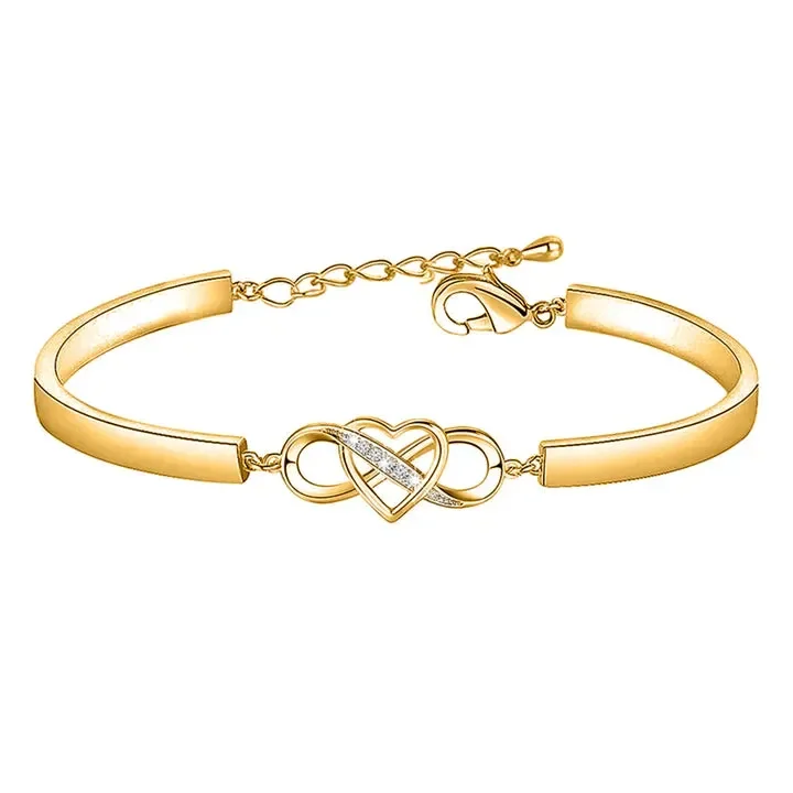 For Bonus Daughter - I'll Always Be Here For You Infinity Heart Bracelet