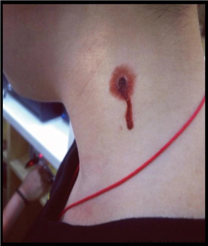 Tattoo Sticker Waterproof Scar Needle Stiched Prank Sticker Halloween Horror Wound Realistic Blood Wound Scar