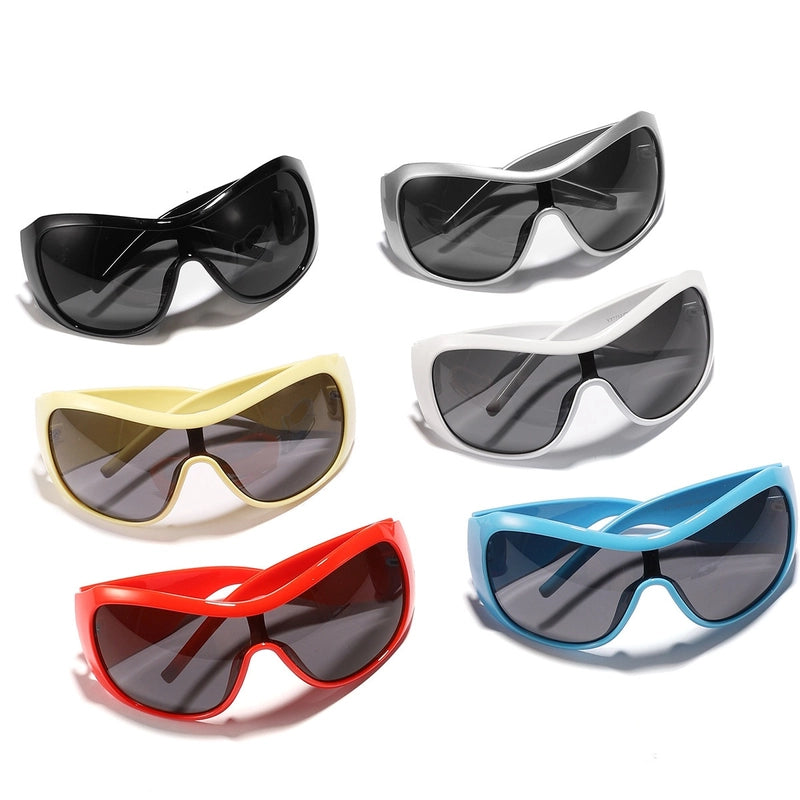 Retro Punk Solid Color Ac Square Full Frame Glasses