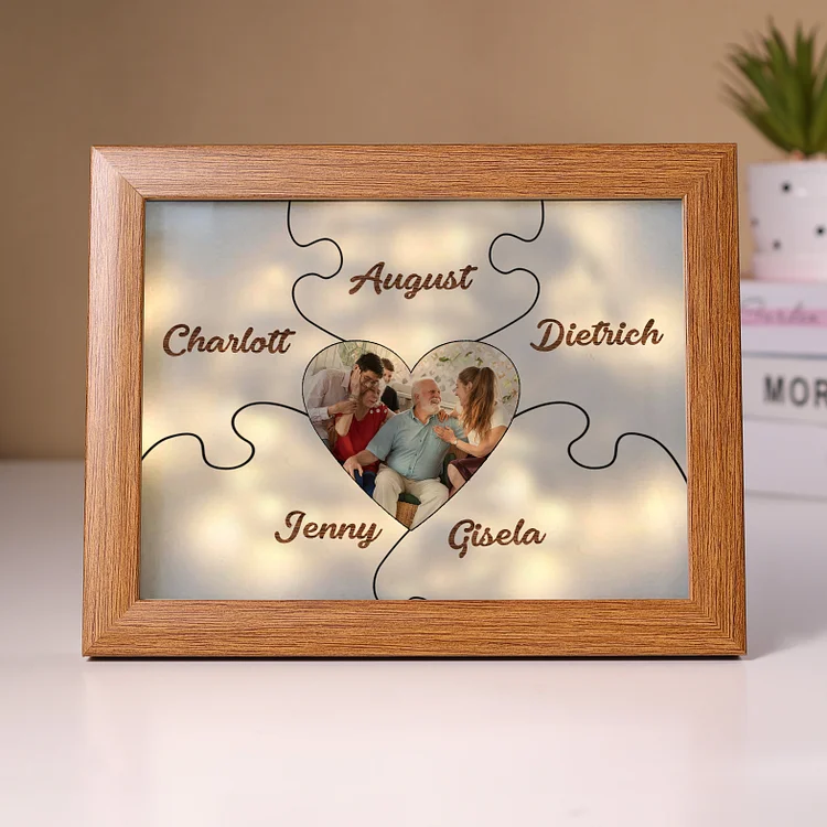 5 Names-Personalized Family Photo Frame Custom 5 Names LED Night Light