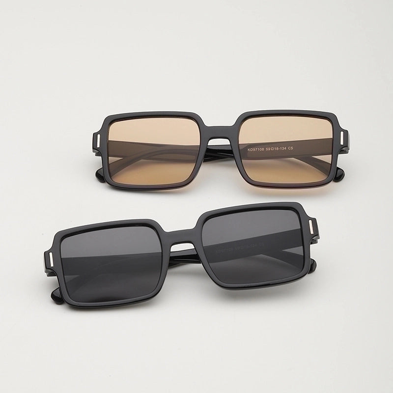 Elegant Basic Leopard Ac Square Full Frame Women’s Sunglasses