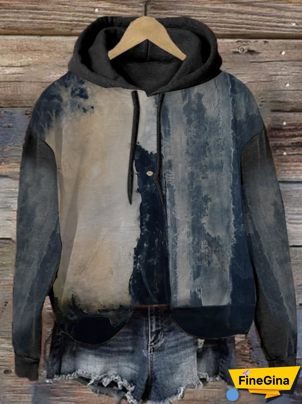 Halloween Vintage Cat Drawstring Sweatshirt