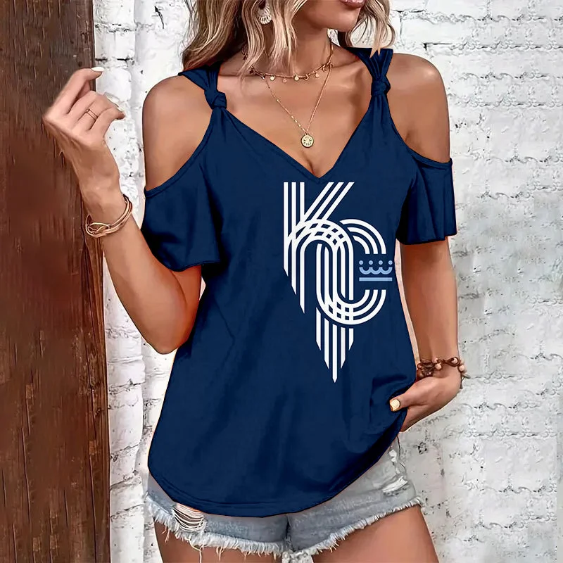 Casual V Neck Short Sleeve T-shirt