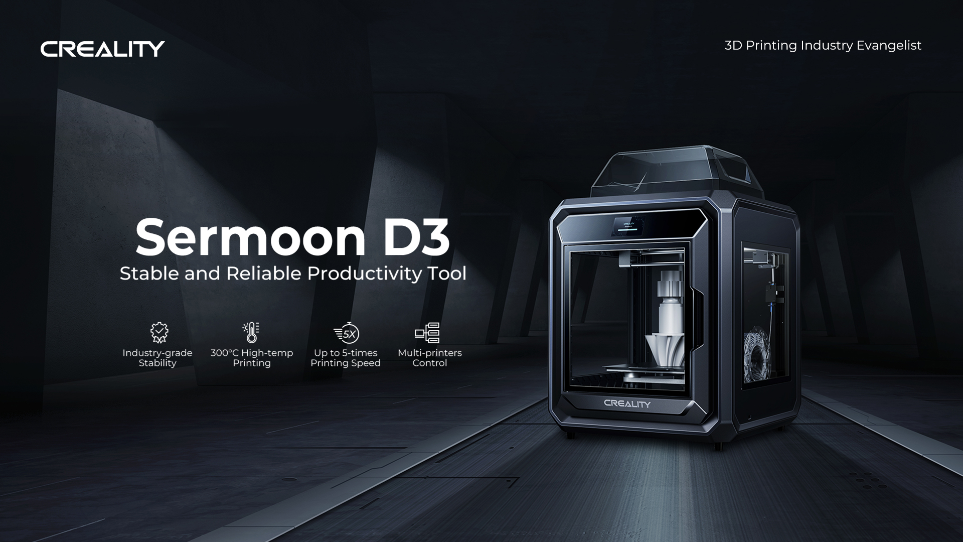 Creality Launches Professional-grade 3D Printer Sermoon D3