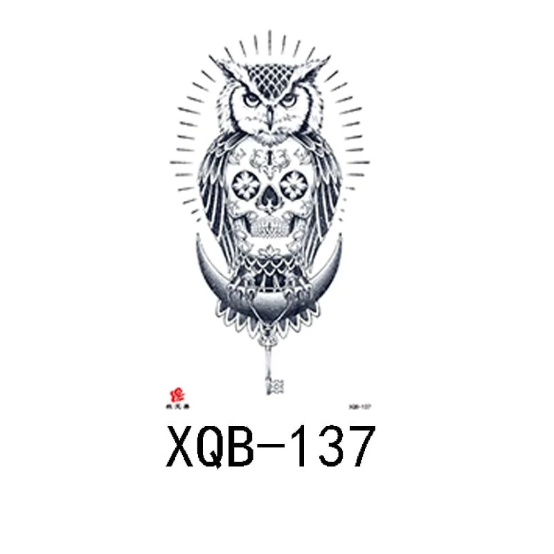 Small Full Arm Waterproof Tattoo Sticker Half Arm Arm Fierce Wolf Head Animal Arm Lasting European and American Tattoo Sticker