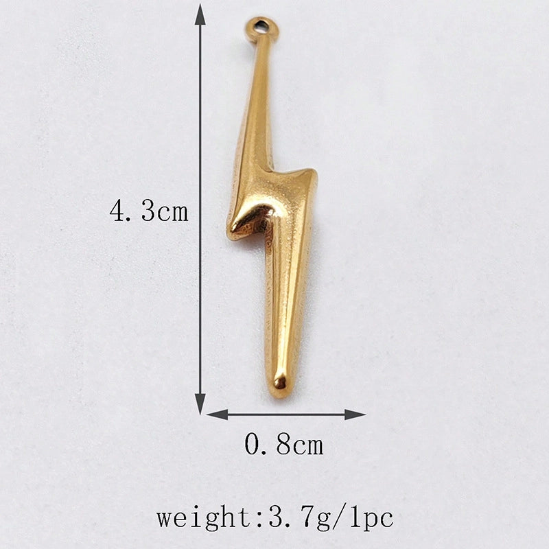 1 Piece 304 Stainless Steel Lightning Fish Jewelry Accessories Pendant