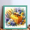 Bees And Flowers-11CT Stamped Cross Stitch 40*40cm/15.75*15.75in tapestrymarket
