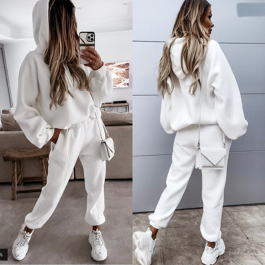 Women's Autumn And Winter Sports And Leisure Hooded Sweater Suit Sportswear