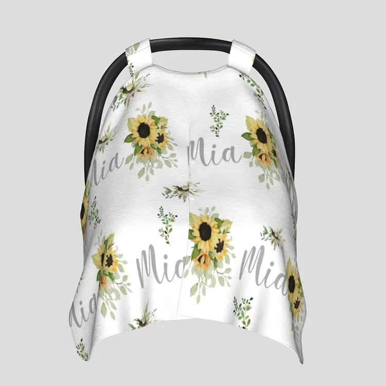 Personalized Baby Flower Car Seat Canopy for Comfort & Unique| C19