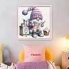 Gnome Reading Newspaper-11CT Stamped Cross Stitch 40*40cm/15.75*15.75in