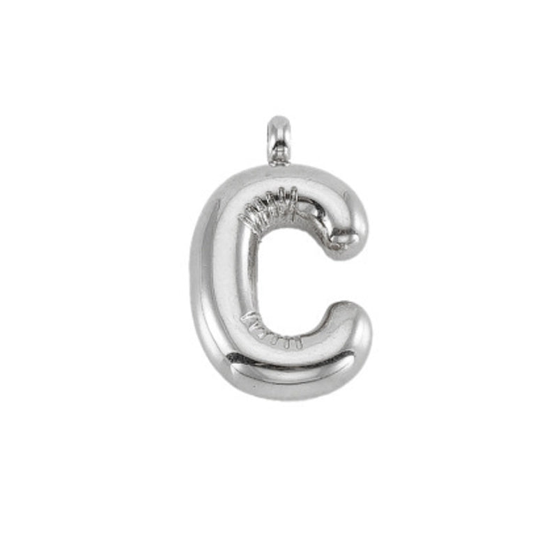 2 Pieces 24mm 304 Stainless Steel Letter Pendant Chain